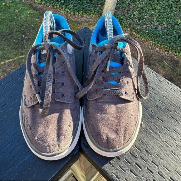DC Kids Nyjah Vulc TX Blue‎ & Gray Skate Shoes Size 1 - Picture 3 of 9